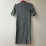 H&M  | Grey Straight Dress Size 8 Mock Neck Short Sleeve Photo 5