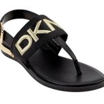 DKNY Flat Buckled Sling Back Logo Sandal Heeled Size 6 New in Box MSRP $154 Photo 4