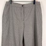 Chico's Pants Women 2 US L White Black Checkered Boston Fit Flat Front Work NWT Photo 2