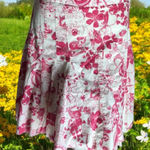 Rip Curl Rip‎ Curl white with hot pink flowers floral tattered trim skirt women's size S Photo 1