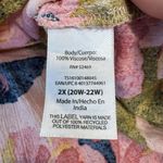 Terra & Sky  Pink Floral 3/4 Sleeve Blouse Lightweight A14 Photo 3