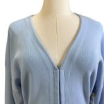 ASTR The Label Sky Blue V-Neck Sweater Medium NWT | Modern Rib Knit Long Sleeve Photo 4