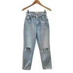 PacSun High Rise Ripped Knee Dad Jeans Light Blue Wash Size 25 Photo 2