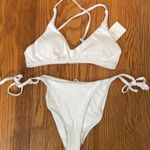 ANDIE Bikini Set String bikini Bottom Valencia Top Rib white Size Medium NWT Photo 0