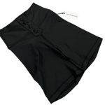 We Wore What  Lace Up Biker Active Short in Black size XS NWT Photo 3