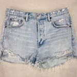 AGOLDE Jaden High Rise Cut Off Denim Shorts Photo 5