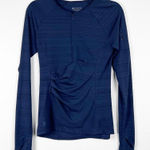 Athleta  1/4 Zip Long Sleeve Pullover Shirt‎ Blue Sz XS Photo 0