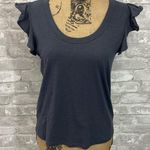 Loft  Grey Flutter Sleeve Tee Photo 0