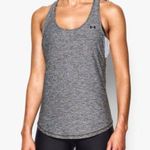 Under Armour Flashy 2-in-1 Tank Carbon Heather Cut-Outs Cutouts Mesh Layered Top Photo 0