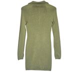 Song of Style Olive Green Knit Mini Dress Long Sleeve Full Zip Up Sz S Photo 7