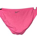 Nike Ribbed Bikini Bottom Swimsuit Nylon Back Logo Hot Pink Medium Photo 2
