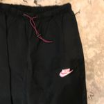Nike  Black Ankle Cropped Pants with Elastic Cuffs Photo 1