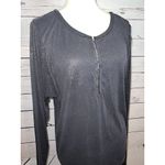 We The Free Small Tunic Shirt Top Sparkle Long Sleeve Tunic Silver Womens Photo 2