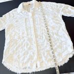 Free People  Loveland solid buttondown textured shirt in Lavender, size S overszd Photo 3