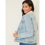 Old Navy Oversized Sherpa-Lined Boyfriend Jean Jacket Photo 2