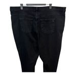 True Craft  Women's Plus 22W High Rise Straight Leg Distressed Black Jeans Photo 3