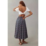 NWT Birds of Paradis by Trovata Flora Skirt in Navy Floral A Photo 3