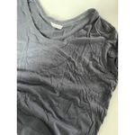 Club Monaco Top Womens X Small Blue Black Blouse Silk Hem Blouse Photo 6