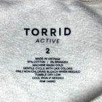 Torrid  Active Everyday Fleece Sweatshirt 2X Heather Oatmeal Stripe EUC Photo 5