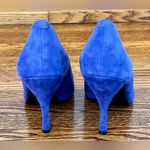 BCBGirls  peep toe heels blue suede size 8.5 NWOT brand new never worn - no box Photo 4