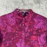 Gap Vintage Shirt Floral Button Down Long Sleeve Career Blouse Y2k Size Medium Photo 3