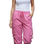 Boutique Wide Leg Cargo Pants Pink Size XL Photo 0