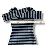 EXPRESS  Striped Sweater Dress XS Black Gray Long Sleeve‎ Y2K Bodycon Mini Photo 3