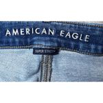 American Eagle  Hi Rise Jeggings Womens 6 Denim Super Stretch Ripped Blue Jeans Photo 3