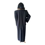 Perry Ellis Vintage 1960's-70's Fur Trimmed long black wool coat size 10 Photo 9