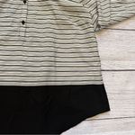 Chico's Chico’s sz 2 black and white stripe tunic dress shirt Photo 7