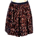 J.Crew Navy Blue Bronze Copper Formal Sequin A-Line Party Mini Skirt Size 0 NWT Photo 3