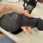 Lulus Black Faux Leather Braided Chunky Heels Womens 8 Peep Toe Classic Pumps Photo 5