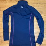 Aerie  Fit pullover quarter zip active wear with pink polka dot womens Small Photo 3