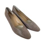 VANELi Astyr Taupe Miniliz Print Taupe Leather Slip On Low Heel Pump Size 9.5 Tan Photo 0