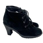 Aerosoles Ruffalo Wing Lace Up Suede Leather Heeled Heelrest Ankle Boots Black 6 Photo 0