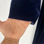 Dion‎ Lee Elegant Navy Silk Velvet Cold Shoulder 3/4 Sleeve Midi Wrap Dress 10 Blue Photo 7