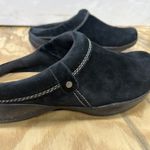 Clarks  Roseville Echo Slip On Clog Black Suede Womens 6.5 Support Comfort Photo 3