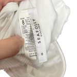 Seafolly  Essentials Ribbed Bikini Bottoms Women’s Size 4 High Cut White Swim Photo 12