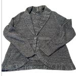 Apt. 9  size XL heathered grey 1 button front with rounded hem cardigan EUC Photo 0