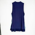 Anthropologie  Daily Practice Layer Up Pleated Hem Mini Dress M Blue Photo 3