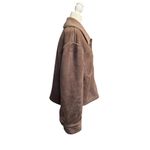 Reformation  Arlington Shearling Jacket in Chocolate Brown Sz Med Photo 2
