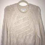 FOR THE REPUBLIC Sweater Cream Cableknit Crew Neck Sweater Sz M NWT Neutral Photo 1
