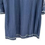 Sundance Palace Tunic Slate Blue Beaded Embroidered size M Medium Elbow Sleeve Photo 6