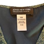Jones New York  Silk Floral Paisley Blouse Lined V Neck Button Front Womens 18W Photo 5