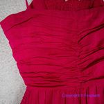 Anthropologie New! Let Me Be Cutout Tiered Dress in Magenta, women size XS Photo 7