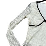 Womens Mesh Lace Velvet Babydoll Top Long Sleeve Y2K WhimsiGoth Size Medium Black Photo 4