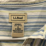 Vintage LL Bean‎ Blue Green Cotton Striped Shirt Women’s size Medium Hong Kong Photo 3