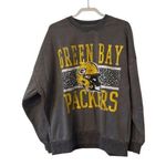 NFL Green Bay Packers Women's Gray Oversized Crewneck Sweatshirt Size Medium Photo 0