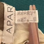 “Chic halter neck dress with a stunning abstract pattern in earthy tones. Tan Size 4 Photo 5