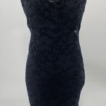 None Black lace cutout mini dress, bodycon, sleeveless size large‎ Photo 0